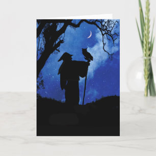 Magiciër Wicca geïnspireerde marathday Kaart met o