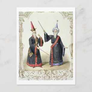Magiciërs bij het Carnival in Berlijn, 1836 (kleur Briefkaart