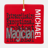 Magicische Extraordinaire CUSTOM Keramisch Ornament (Achterkant)