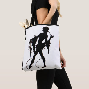 magicische silhouette uit de jaren 20 tote bag