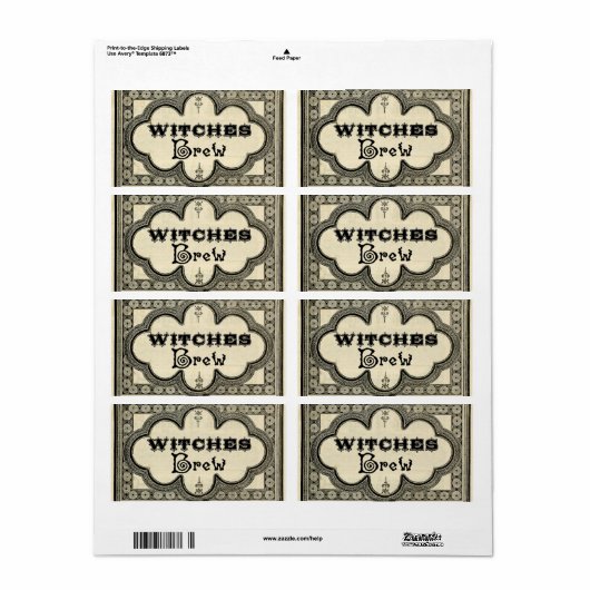 Magick - Heksenbrouwsel Etiket (Full Sheet)