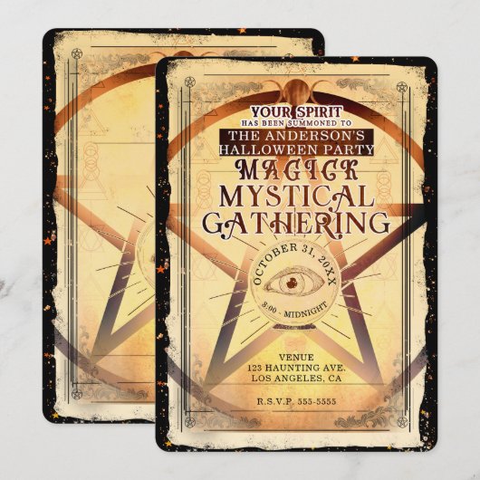 Magick Mystical Gathering Fortune Teller Eye Party Kaart (Voorkant / Achterkant)