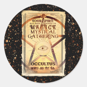 Magick Mystical Gathering Fortune Teller Eye Party Ronde Sticker