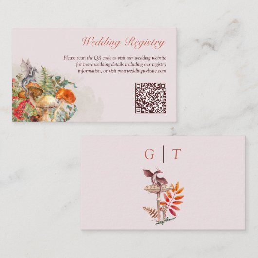 Magick Paddenstoelen en Draken Behuizing Kaart (Voorkant / Achterkant)