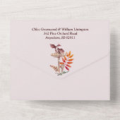 Magick Paddenstoelen en Draken Bruiloft Uitnodigin All In One Uitnodiging (Achterkant)