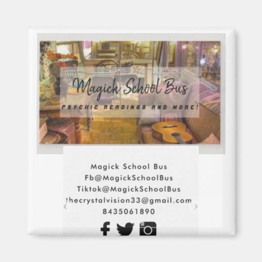 Magick School Bus Magnet Magneet (Voorkant)