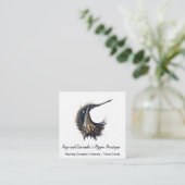 Magick Sorcière Carré Lune Carte de visite (Debout devant)