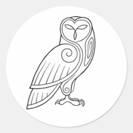 Magick - Uil Ronde Sticker (Voorkant)