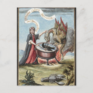 Magicus en Draak bij de Cauldron van Alchemy Briefkaart