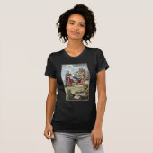 Magicus en Draak bij de Cauldron van Alchemy T-shirt (Voorkant volledig)