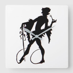 magicus silhouette uit de jaren 20 vierkante klok