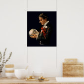 Magicus, Thurston Houdt een menselijke schedel va Poster (Keuken)