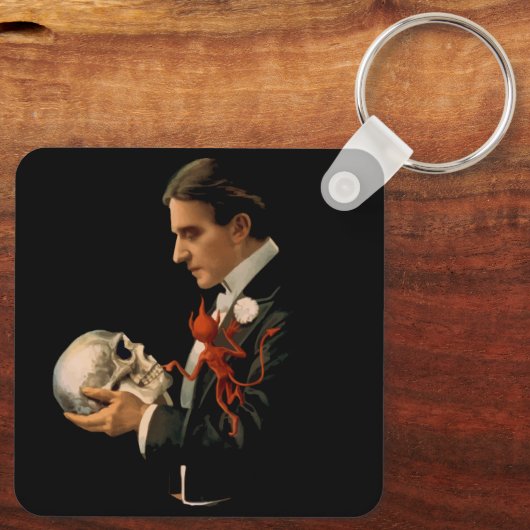  Magicus, Thurston Houdt een menselijke schedel va Sleutelhanger (Achterkant)