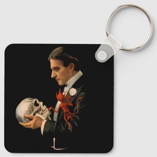  Magicus, Thurston Houdt een menselijke schedel va Sleutelhanger (Achterkant)