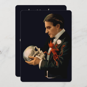  Magicus Thurston & Human Skull Halloween Kaart