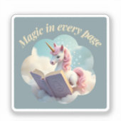 Magie dans chaque page - Sticker Unicorn mignon (Recto)