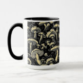 Magie de champignons : Gras Mug de café noir et bl (Gauche)