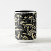 Magie de champignons : Gras Mug de café noir et bl (Centre)