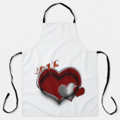 Magie de coeur blanc grand tablier (Recto)