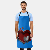 Magie de coeur Bleu Grand tablier (Porté)