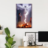 Magie de feu de camp - Impression d'art fantastiqu (Bureau à domicile)