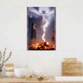 Magie de feu de camp - Impression d'art fantastiqu (Cuisine)