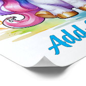 Magie de licorne et étoiles – Art mural personnali (Coin)