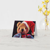 Magie de Noël Teddy Bear Carte de voeux (Fleur jaune)