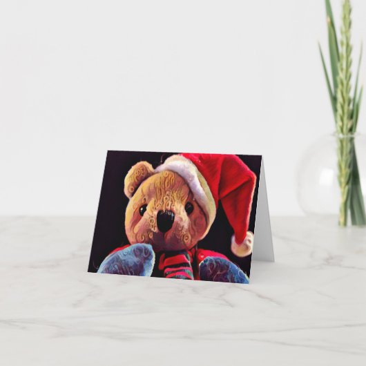 Magie de Noël Teddy Bear Carte de voeux (Devant)