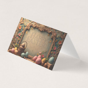 Magie de Pâques vintage avec ornements floraux fes