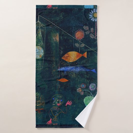 Magie de poisson de Paul Klee Peinture Abstraite A (Serviette de bain)