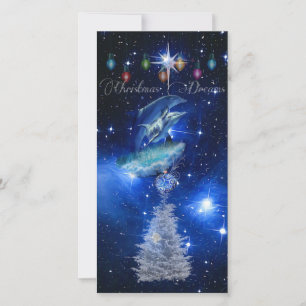 Magie d'hiver dreDolphin Imaginaire Carte de Noël