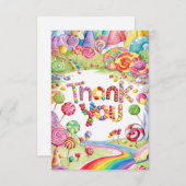 Magie enchantée Candyland carte de remerciements (Devant / Derrière)