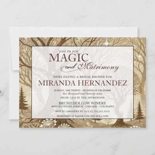 Magie & Huwelijk Douche Uitnodiging (Voorkant)