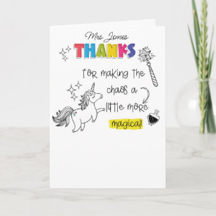 Magie in de Chaos eenhoorn Cadeaubon Kaart