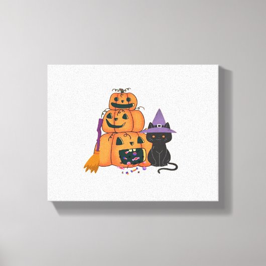 Magie in mijn poten - Halloween Cat Design Classic Canvas Afdruk (Voorkant)
