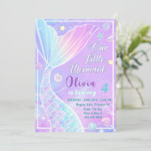 Magie Notre Petite Sirène Invitation Anniversaire (Debout devant)