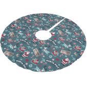 Magie op de Noordpool — Kerstman & rendier Kerstsp Kerstboom Rok (Gekanteld)