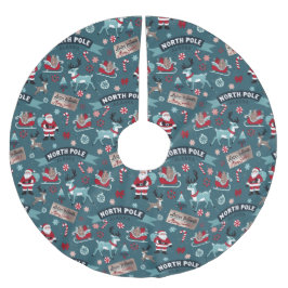 Magie op de Noordpool — Kerstman & rendier Kerstsp Kerstboom Rok