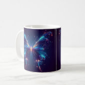 Magie papillon Lumineuse Café mug (Devant gauche)