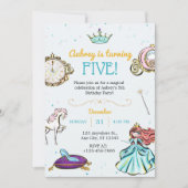 Magie Princesse Fairytale Invitation d'anniversair (Devant)