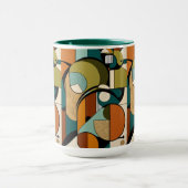 Magie uit het midden van de eeuw | Olijf en witte  Mok (Midden)