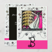 MAGIE VAN DE LENTE, Fuchsia,Groen Geel,Zwart Kaart (Voorkant / Achterkant)