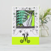 MAGIE VAN DE LENTE ,helder geel groen zwart Kaart (Staand voorkant)