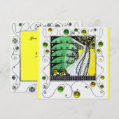 MAGIE VAN DE LENTE helder groen wit geel Kaart (Voorkant / Achterkant)