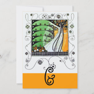 MAGIE VAN DE LENTE,helder groen zwart geel Kaart
