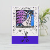 MAGIE VAN DE LENTE ,helder paars zwart blauw Kaart (Staand voorkant)