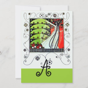 MAGIE VAN DE LENTE ,helder rood zwart wit groen Kaart