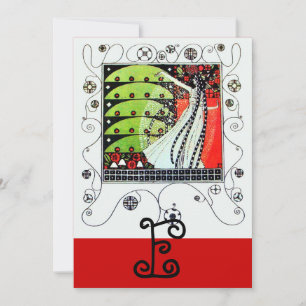 MAGIE VAN DE LENTE, helder rood zwart wit groen Kaart