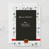 MAGIE VAN DE LENTE, helder rood zwart wit groen Kaart (Achterkant)